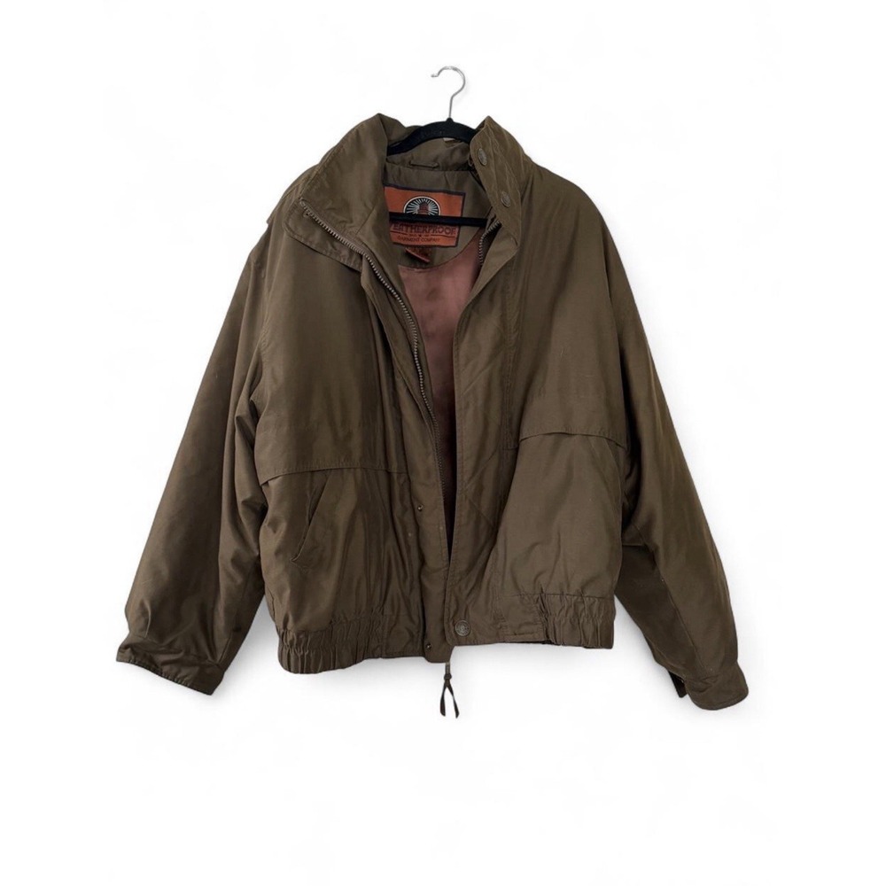 Vintage Weatherproof Garment Company Brown Outdoor Jacket Men's Size L Full Zip